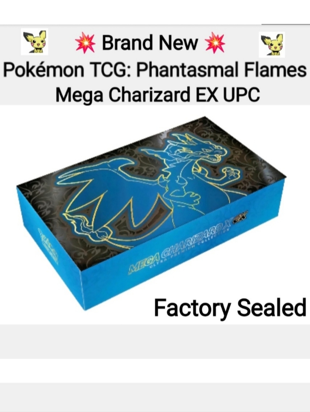 Brand New 💥 Pokémon TCG Phantasmal Flames Mega Charizard EX UPC: Factory Sealed